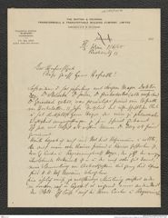 Nachlass Franz Steindachner, Brief von Silbiger an Franz Steindachner (07.06.1905), Inv.Nr. 483.01, Seite 1